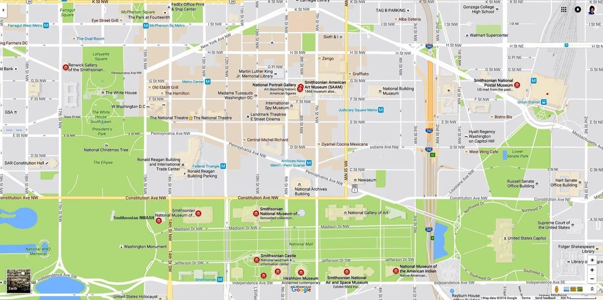 εμφάνιση χάρτη μουσεία smithsonian