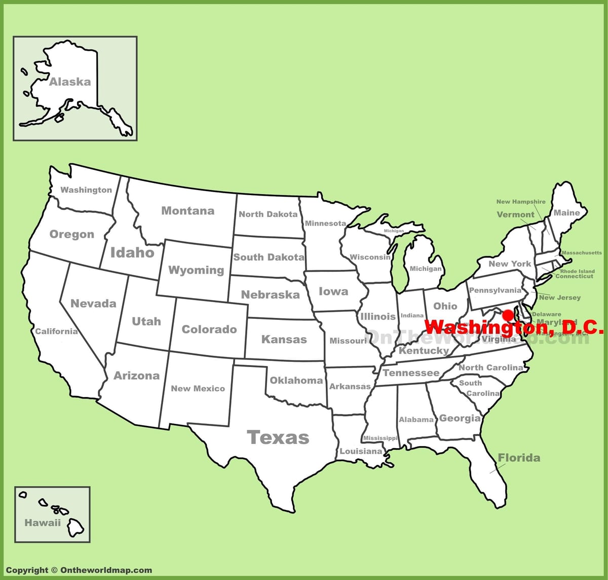 washington dc χάρτης μας