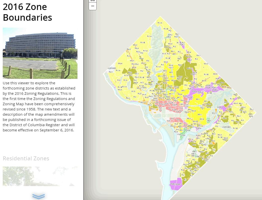 washington dc ζώνη χάρτη