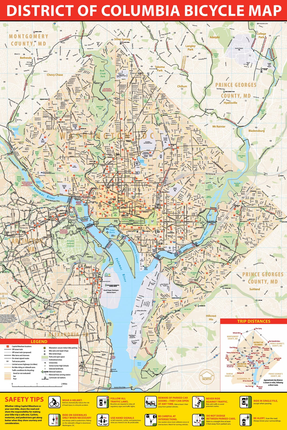 washington dc ποδήλατο χάρτης
