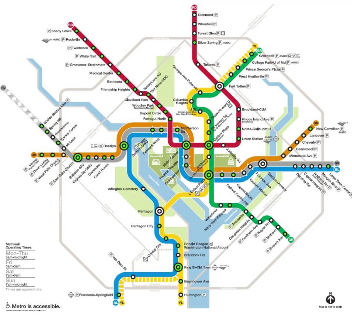 ουάσιγκτον σταθμό του μετρό χάρτης