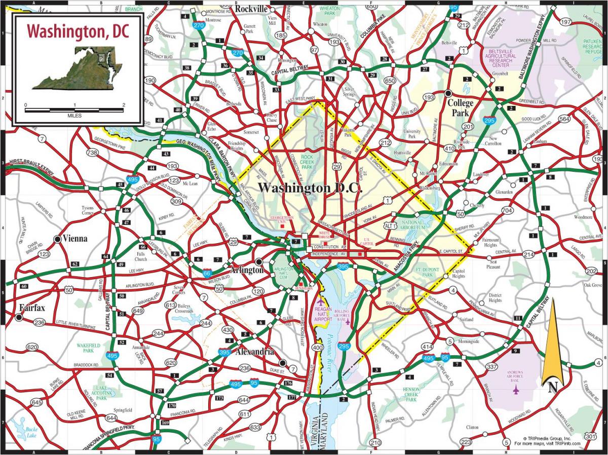 ουάσιγκτον μετρό χάρτη οδών επικάλυψη