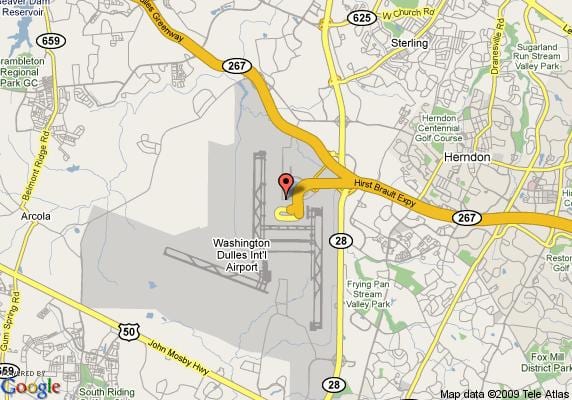 χάρτης της dulles περιοχή