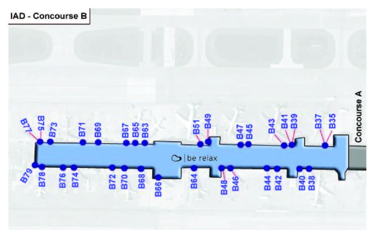 χάρτης της dulles terminal b