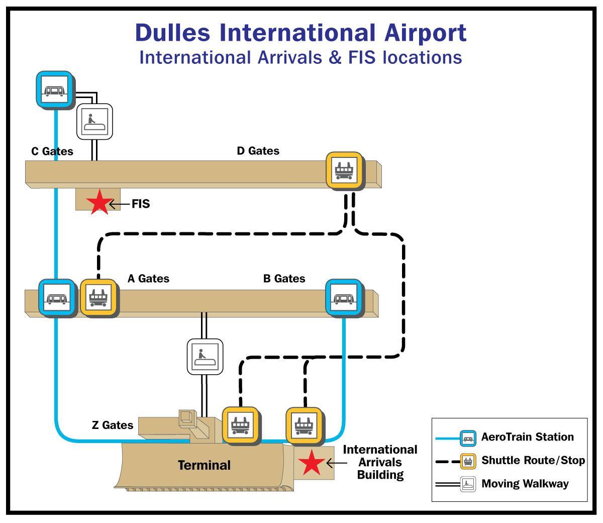 dulles airport πύλη χάρτης