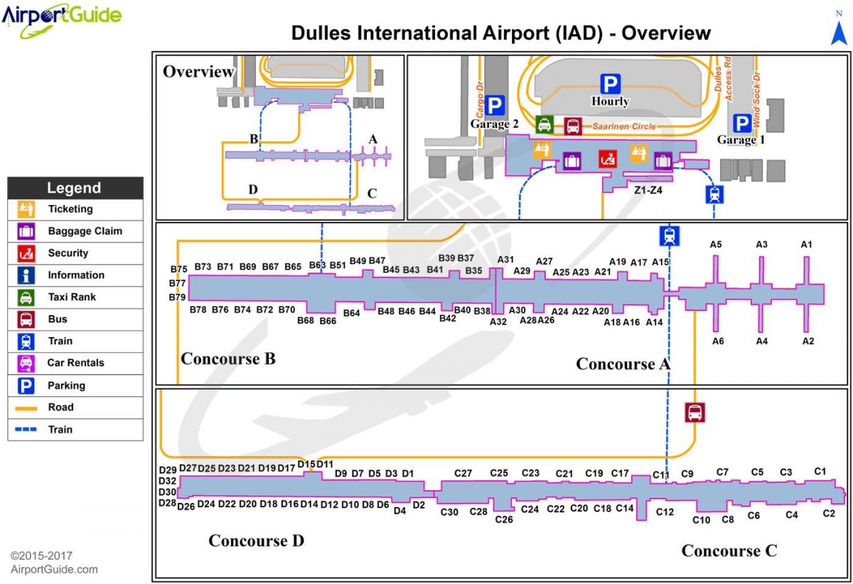dulles airport terminal χάρτης