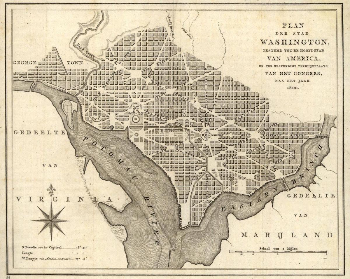 χάρτης του ιστορικού χάρτη της ουάσινγκτον