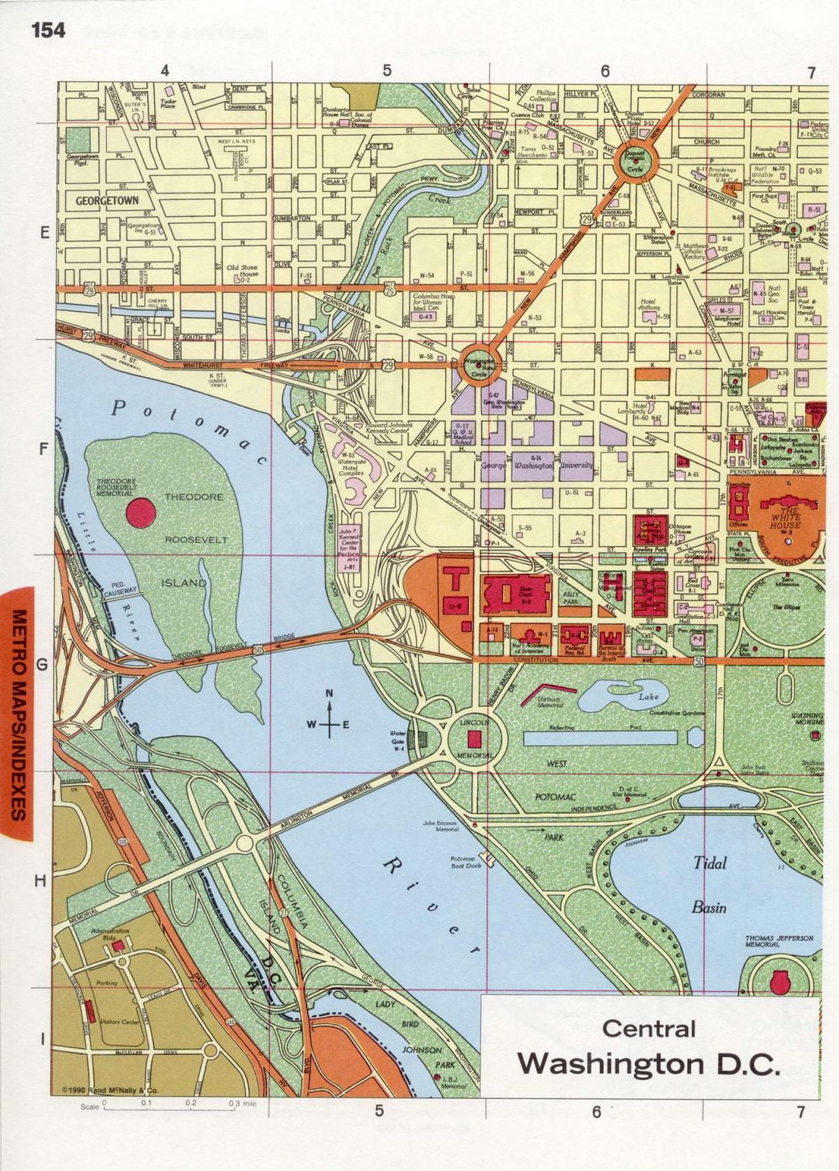 washington dc city center χάρτης