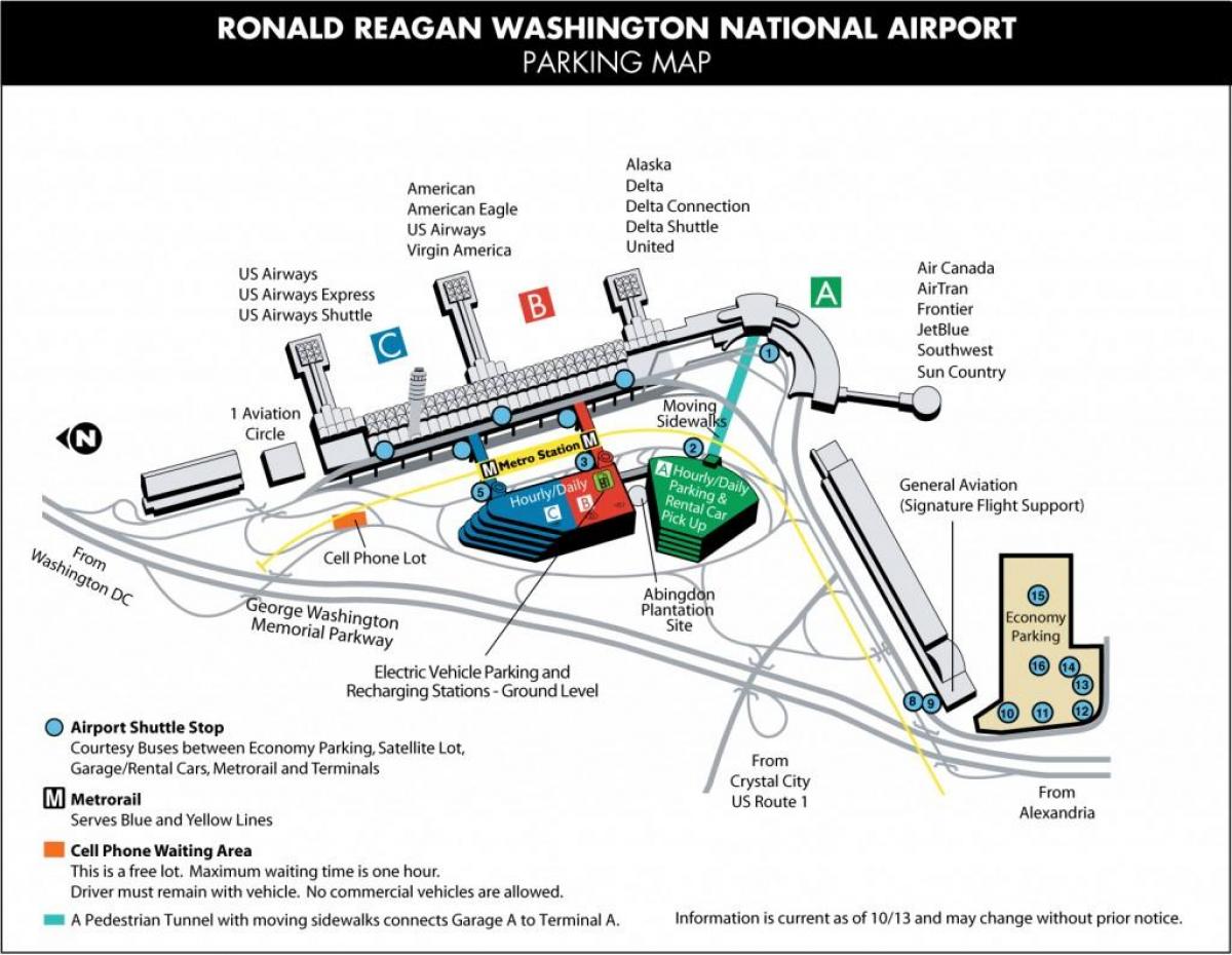 reagan airport πύλη χάρτης
