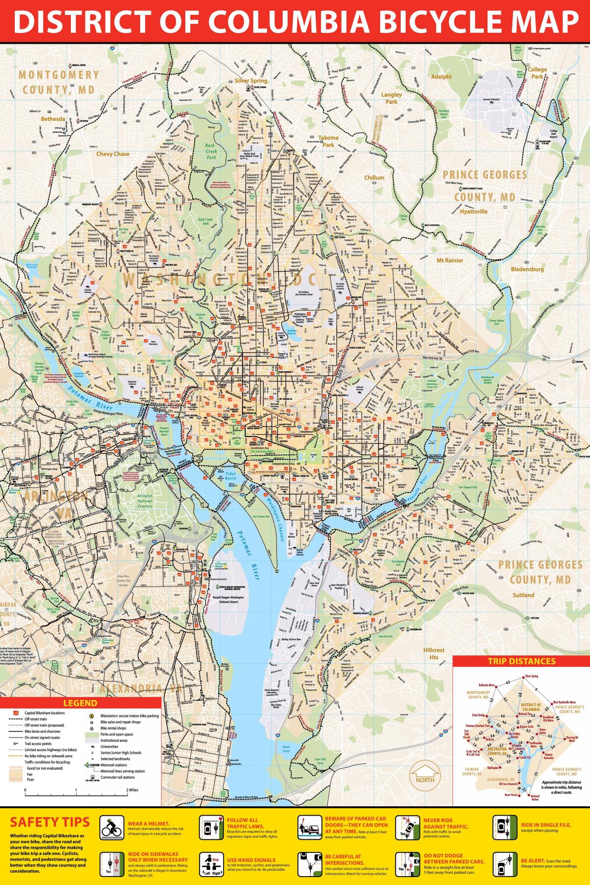 washington dc ποδήλατο χάρτης
