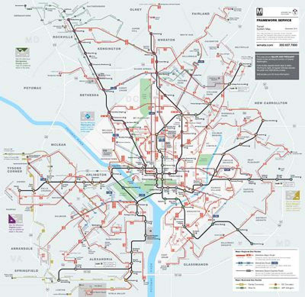 dc metro bus χάρτης