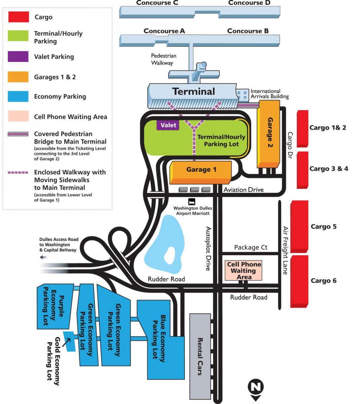 χάρτης της dulles airport area
