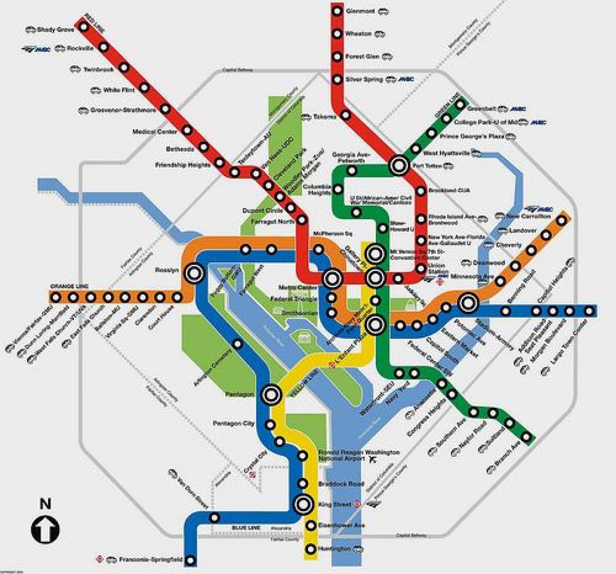 dc metro χάρτης για το σχεδιασμό