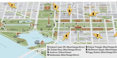 Washington dc, national mall χάρτης