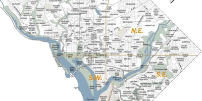 Washington dc γειτονιά χάρτης