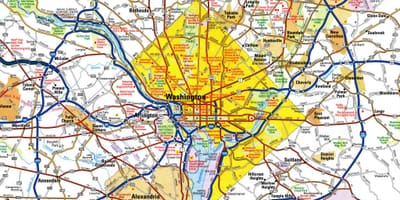 Washington dc οδικό χάρτη