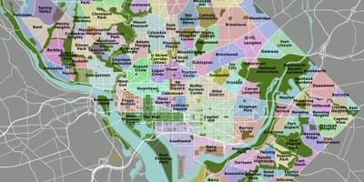 Washington district χάρτης