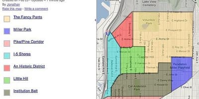 Χάρτης της capitol hill γειτονιά