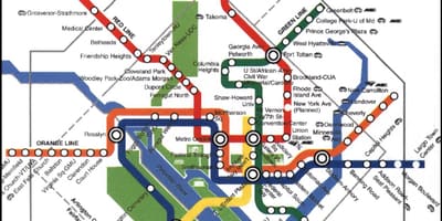 Washington dc metro τρένο χάρτης