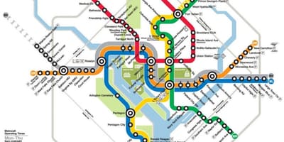 Washington dc metro rail χάρτης