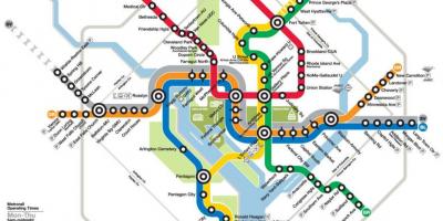 Washington dc metro rail χάρτης