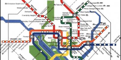 Washington dc metro τρένο χάρτης