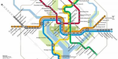 Washington dc metro χάρτης συστήματος