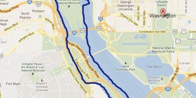 Χάρτης της potomac river washington dc