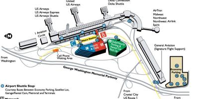 Εθνικό αεροδρόμιο ουάσινγκτον Ronald reagan χάρτης