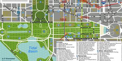 Washington national mall χάρτης