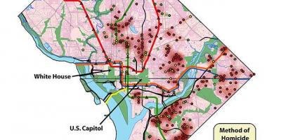 Washington dc κακή γειτονιές χάρτης