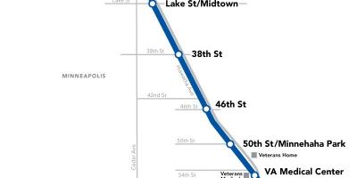 Μπλε γραμμή dc metro χάρτης