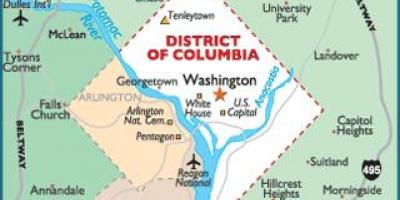 Την ουάσιγκτον και την πολιτεία της ουάσινγκτον εμφάνιση χάρτη