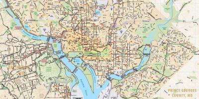 Washington dc ποδήλατο χάρτης