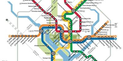 Dc metro χάρτης του μετρό