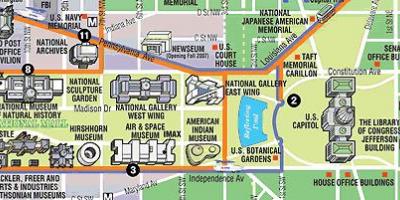 Χάρτης της ουάσιγκτον, dc μουσεία και μνημεία