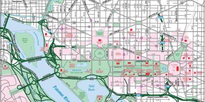 Washington downtown χάρτης