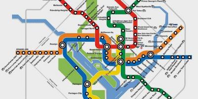 Dc metro χάρτης για το σχεδιασμό